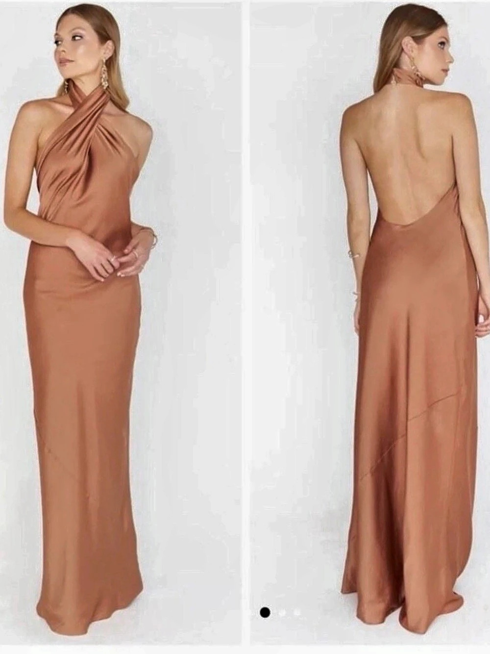 Show Me Your Mumu Halsey Maxi Dress Brown Small NWT